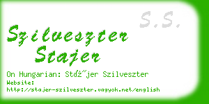 szilveszter stajer business card